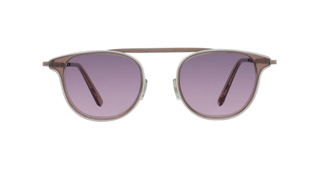 NWT Rare Garrett Leight Van Buren Combo Desert Rose Silver Sunglasses Garrett Leight - Van Buren II Sunglasses | Specs Collective main image 4
