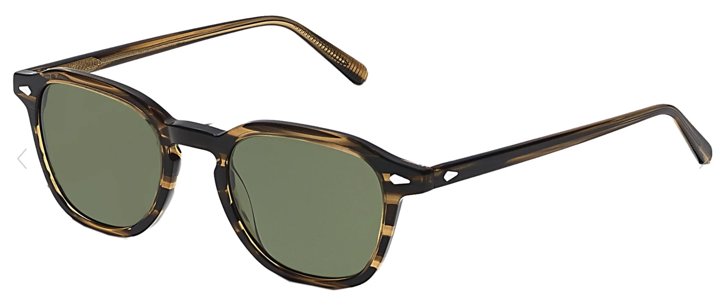 MOSCOT VANTZ SUN Brown Bamboo/green G-15 – Eye Society